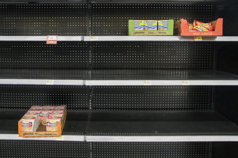 Shelves - Empty grocery store shelves