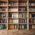 Bookshelf - books on brown wooden shelf
