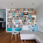 Shelves - white wooden shelf with books