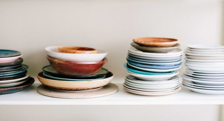 Custom Shelving - assorted-color ceramic plates and saucers